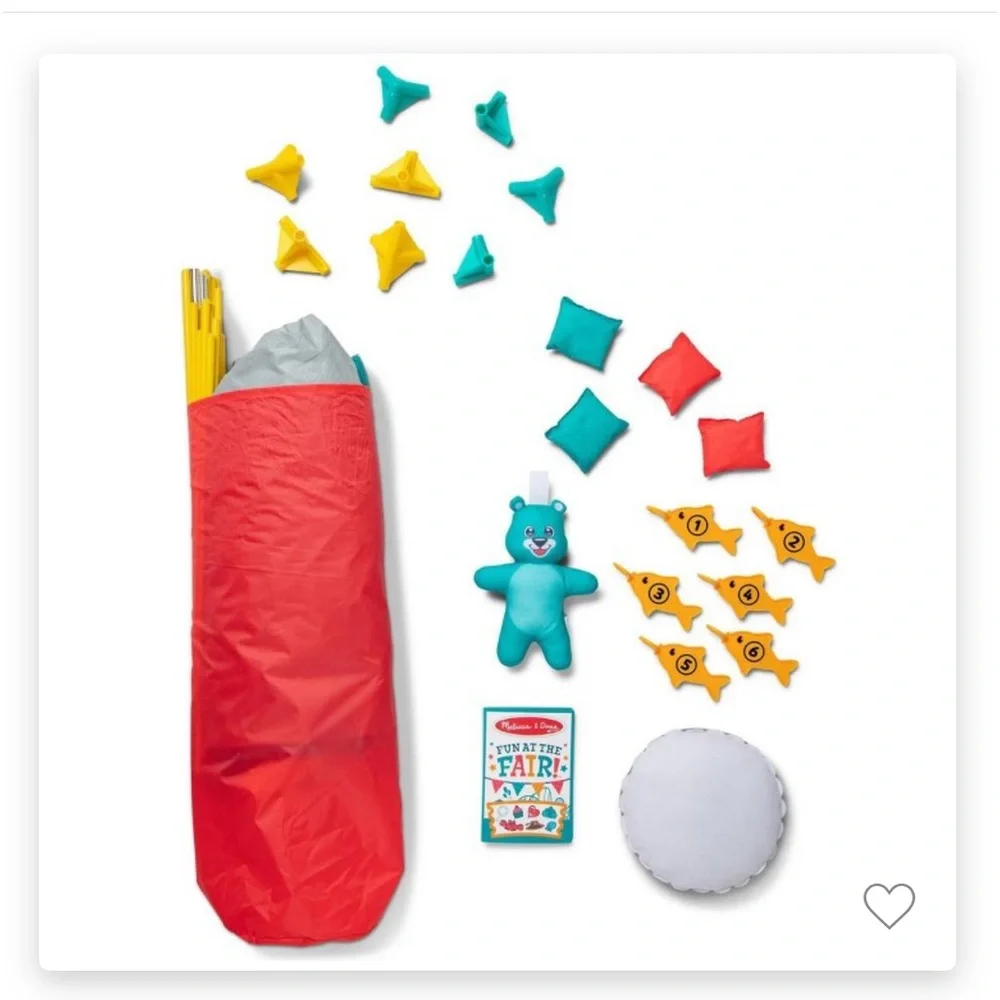 New Melissa & Doug Fun at the Fair! Game Center Play Tent 4 Sides of Activities - Picture 2 of 9
